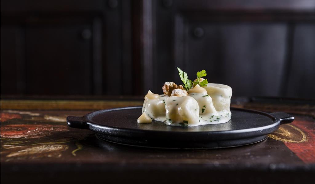 An elegantly served dish