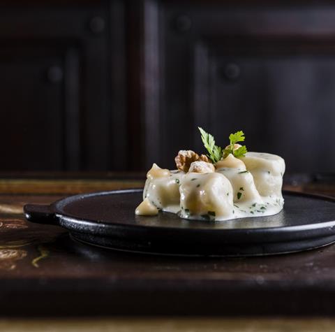 An elegantly served dish