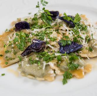 An elegantly served dish