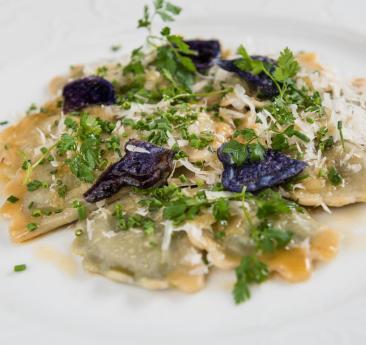 An elegantly served dish