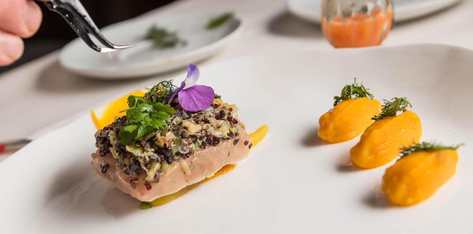 An elegantly served dish