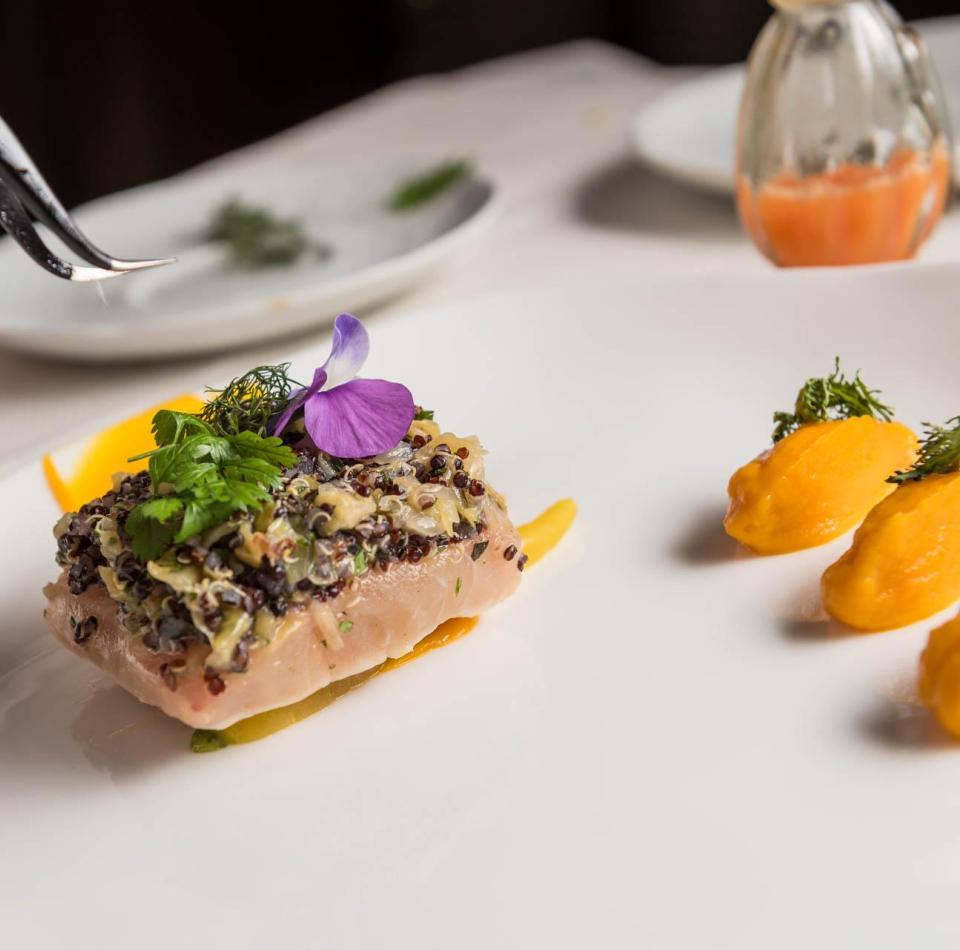 An elegantly served dish