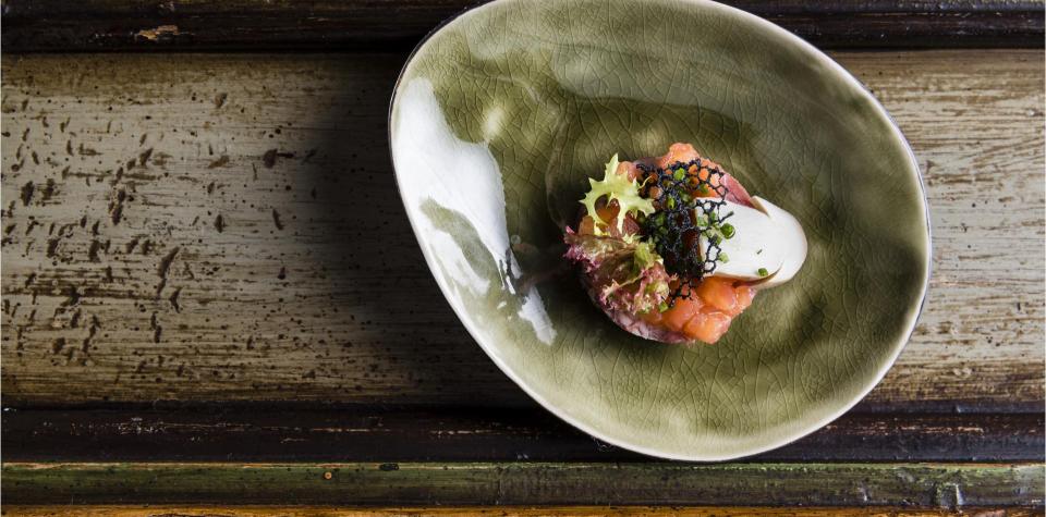 An elegantly served dish