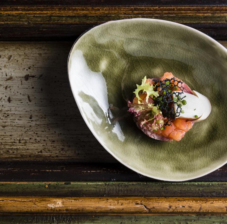 An elegantly served dish