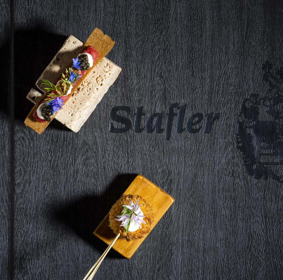 A perfectly presented gourmet dish