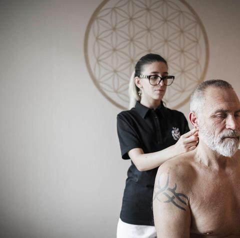 A man is getting a massage