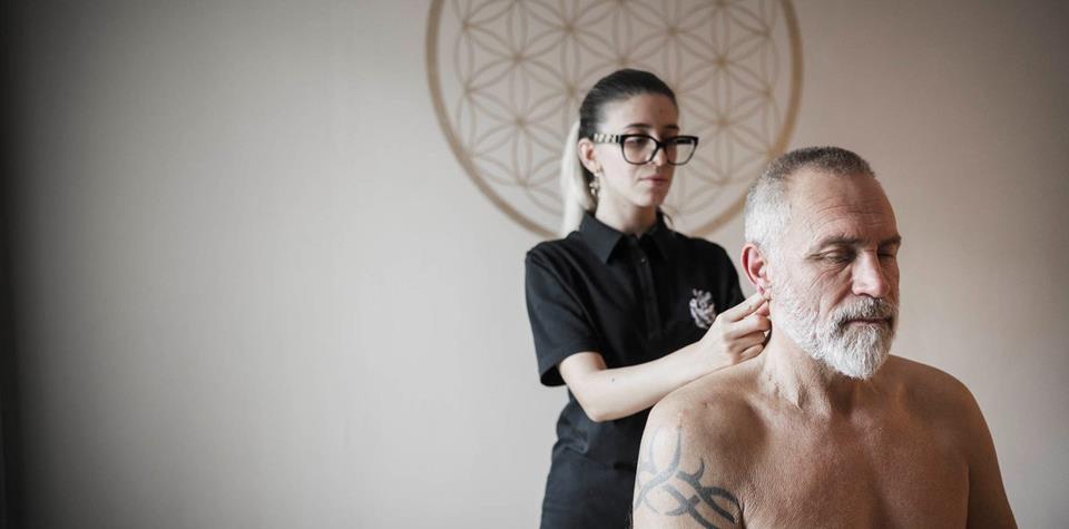 A man is getting a massage