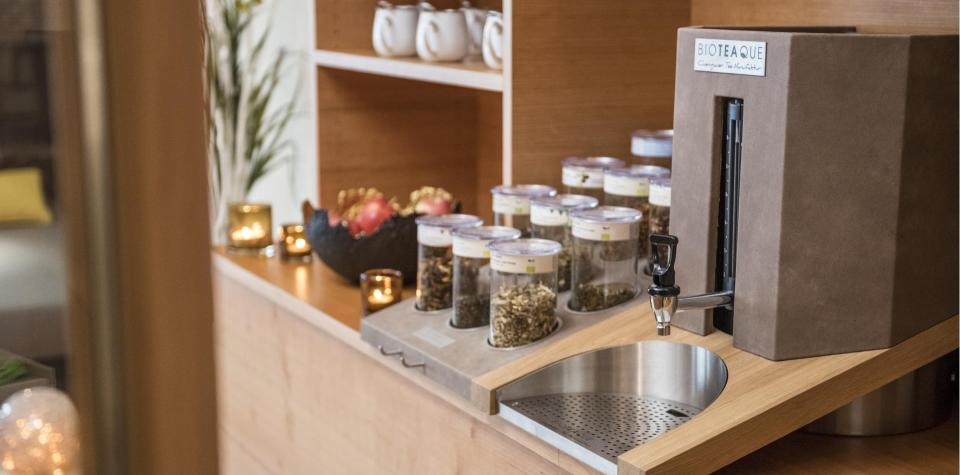 Tea corner at Hotel Stafler