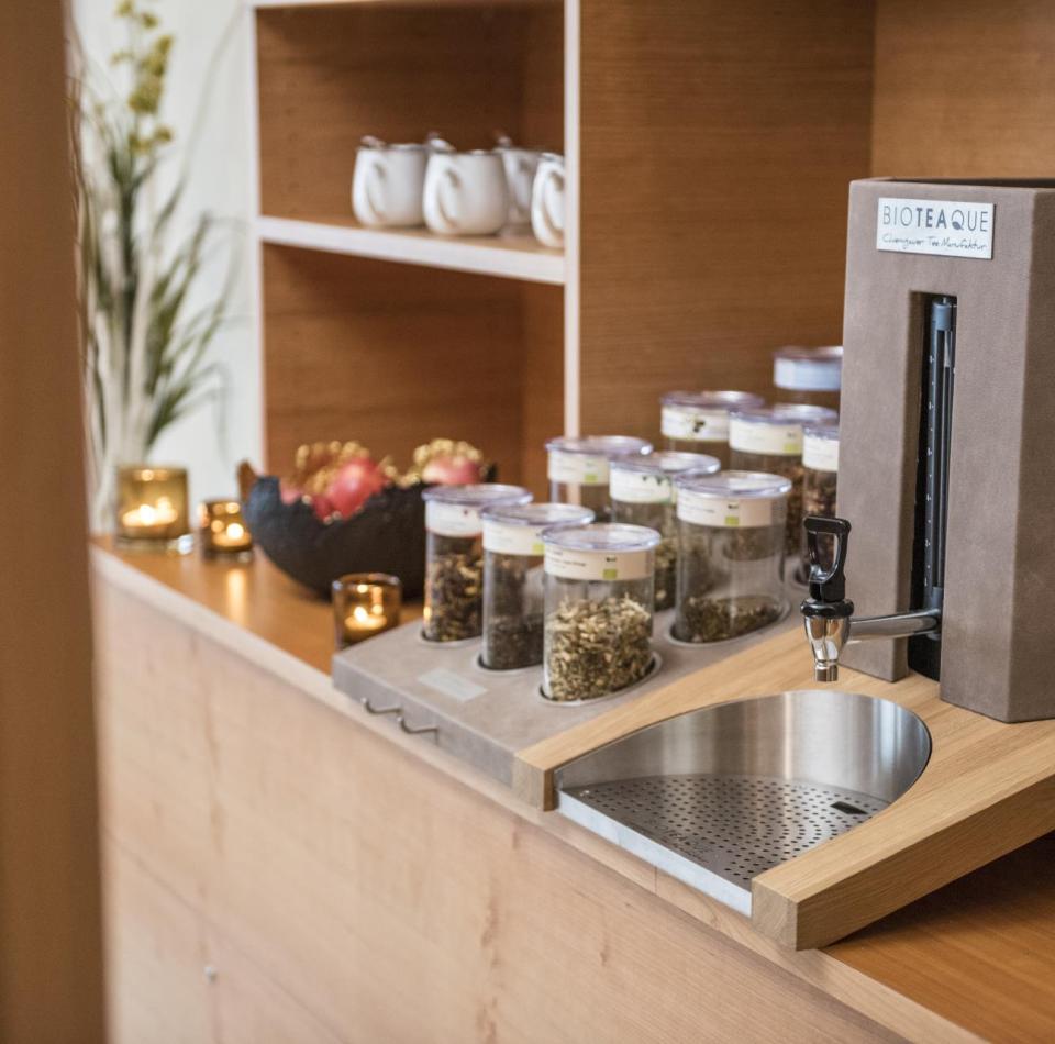 Tea corner at Hotel Stafler