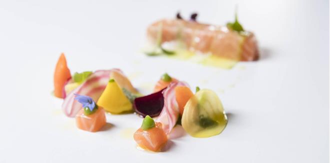 A perfectly presented gourmet dish