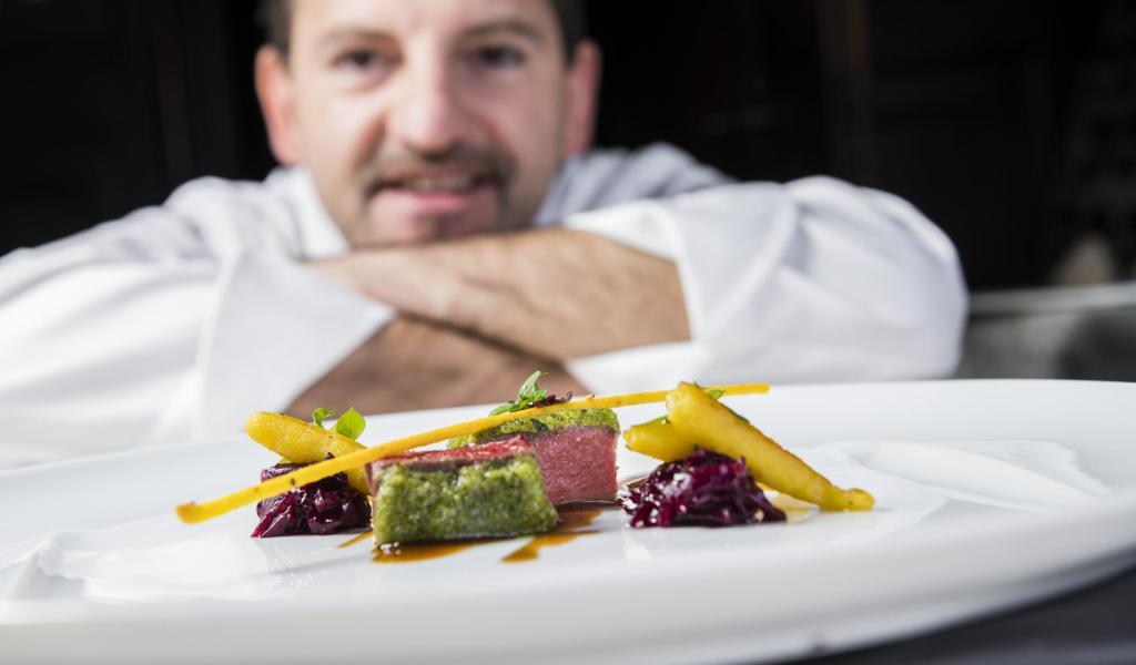 Peter Girtler prepares a dish