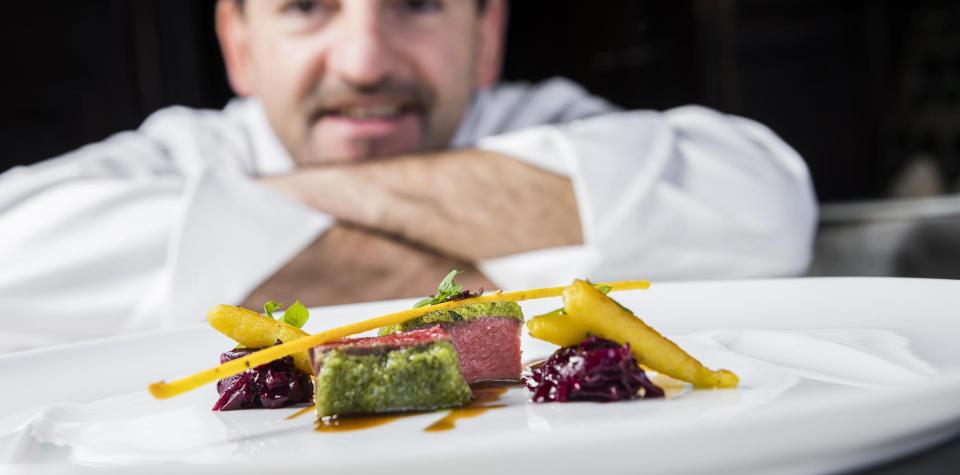 Peter Girtler prepares a dish
