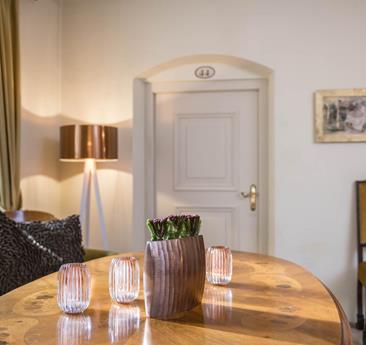 A guest room at Hotel Stafler