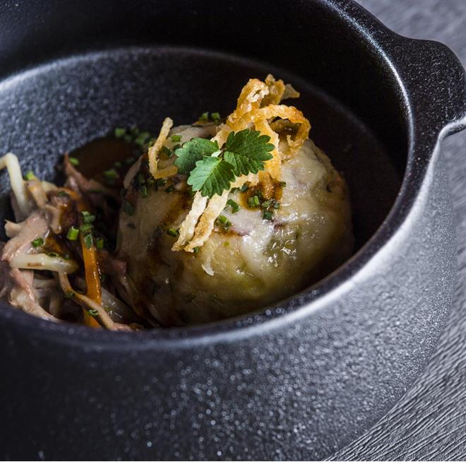 A beautifully plated dish