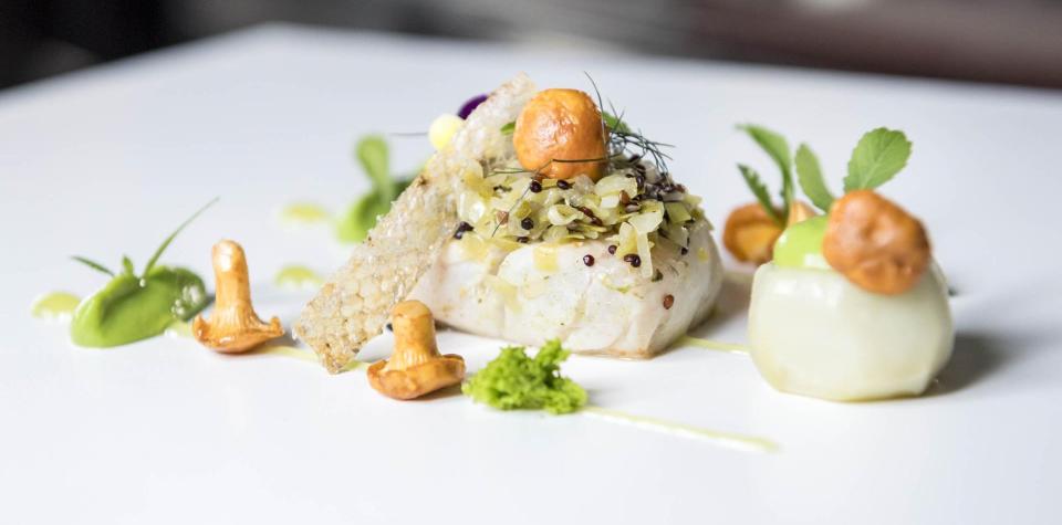 A dish presented with elegance
