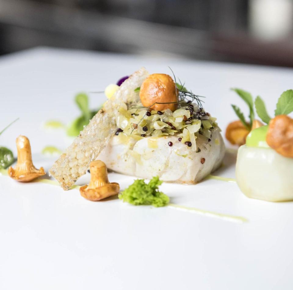 A dish presented with elegance