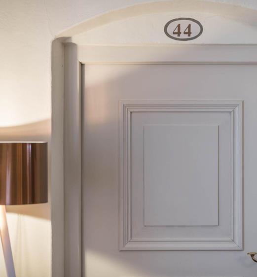 Zimmertür im Hotel Stafler