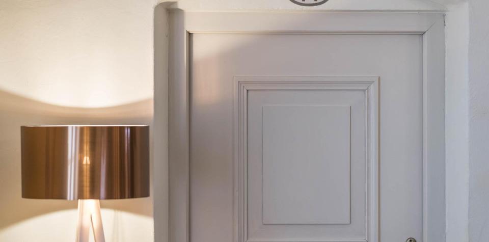 Porta della camera presso l'Hotel Stafler