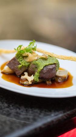 Un piatto di carne culinario