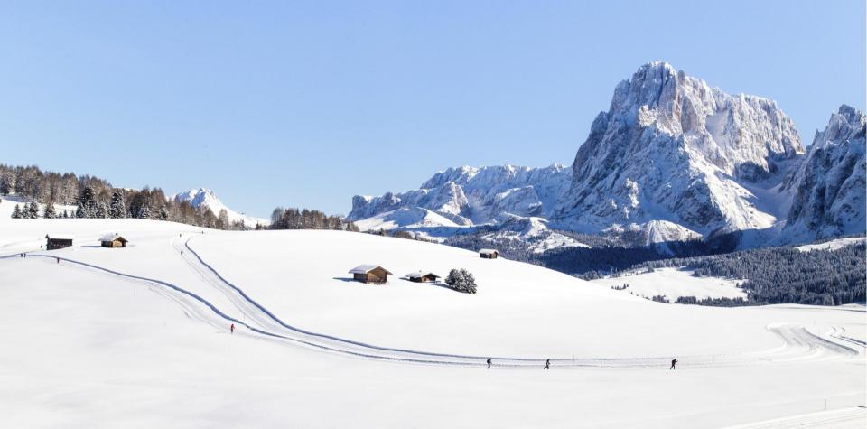 Un paesaggio montano innevato