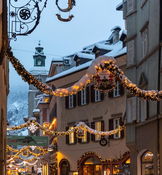 La città di Vipiteno in inverno