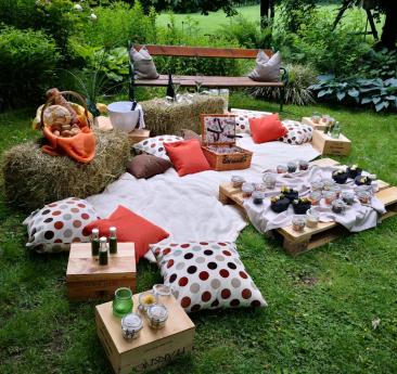 Ein Picknick im Wald