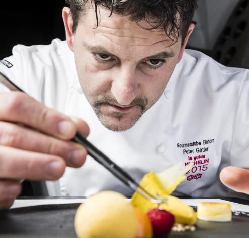 Peter Girtler prepares a dish