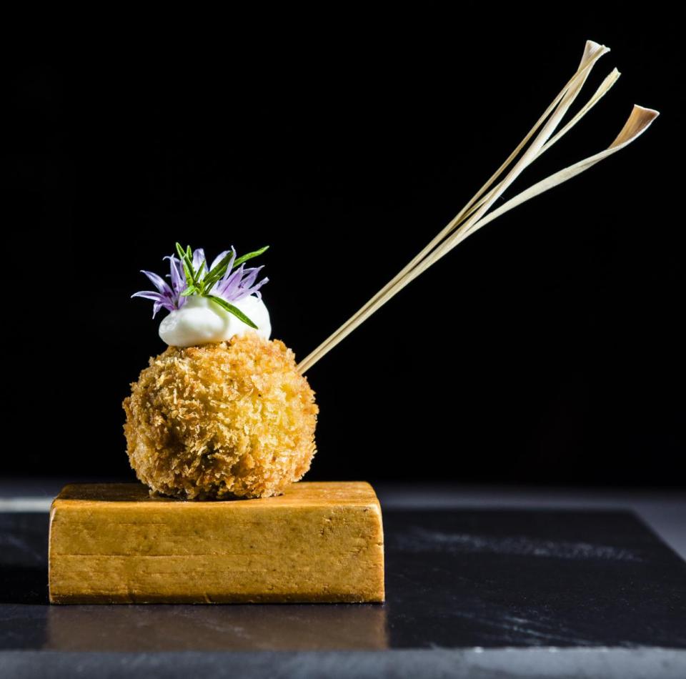 A creatively plated dish