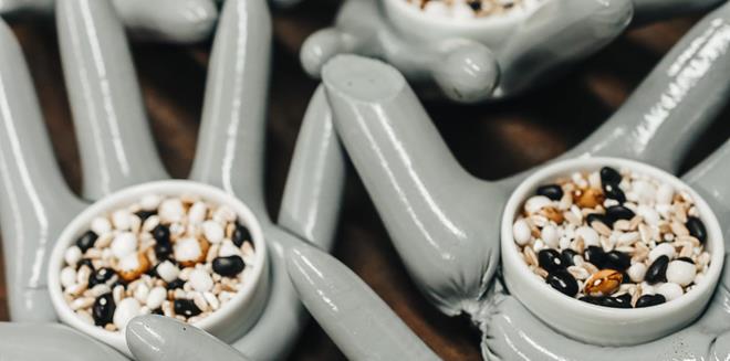 Ein kreativ angerichtetes Gericht