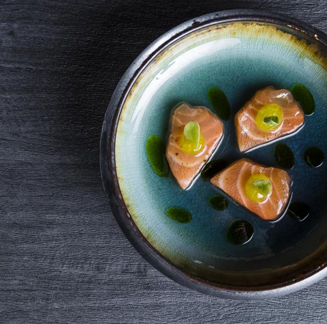 A creatively plated dish