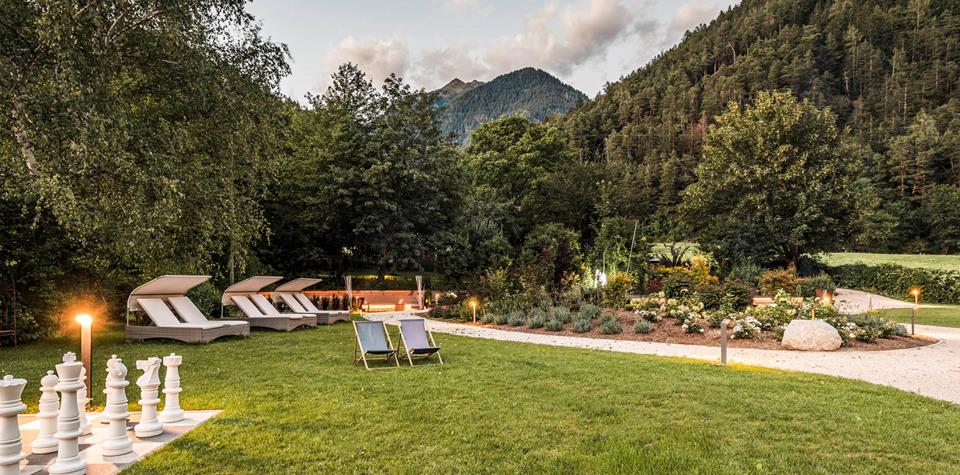 The garden of Hotel Stafler